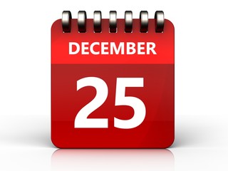 3d 25 december calendar