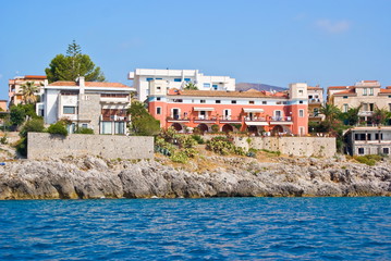 Residential buildings along the coast
