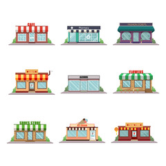 Shop facade vector