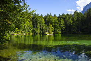 Fototapeta na wymiar Badersee Lake in Grainau, Bavaria