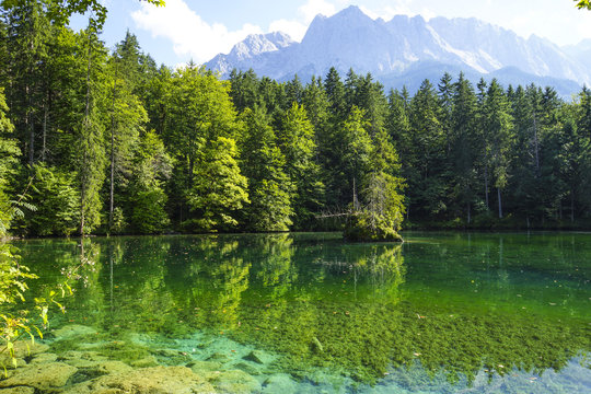 Badersee Lake in Grainau, Bavaria