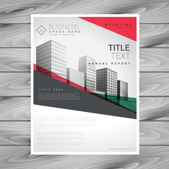 red geometric business flyer poster design template
