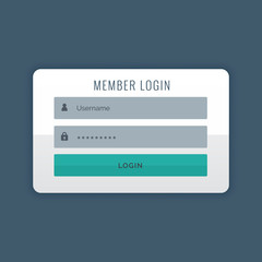 modern login user interface design template