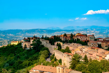 Fototapeta na wymiar Perugia and Italian countryside