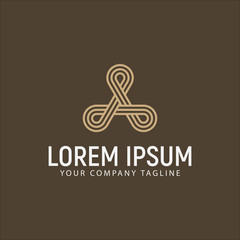 luxury modern letter A logo design concept template