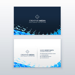 abstract modern blue business card design