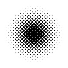Circle gradient halftone dots background. Pop art template, texture. Vector illustration. - 170041871