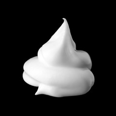 White beauty cream and lotion isolated on black