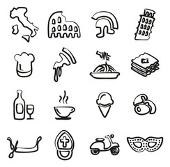 Italy Icons Freehand