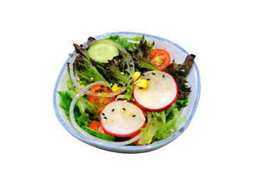 Mixed salad with japan sauce style