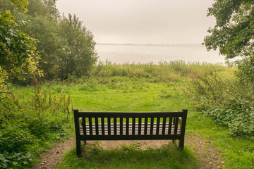 Autumn morning mist observation in Draycote Waters, Coventry, United Kingdom.