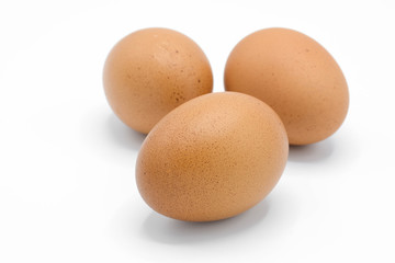 Egg isolated on white background
