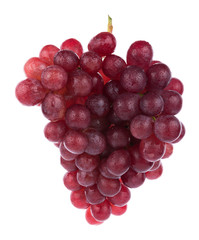 Ripe red grape isolated on white background