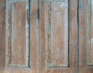 Old Wood Doors and Key lock photo