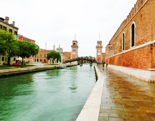 Entrance of the Arsenale. Venice, Italy