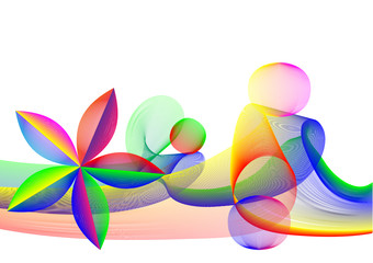 Concept and idea abstract color line and shape with color shade background. vector EPS10