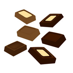 Coffee with chocolate. Vector illustration.