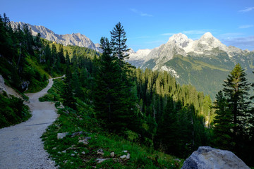 Fototapeta na wymiar Wanderweg in den Alpen
