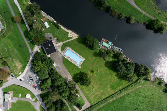 Luftbild Schwimmbad Essen Steele an der Ruhr