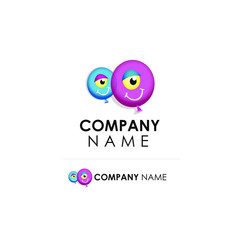 Logo globos , compañía de eventos infantiles, fiestas divertidas