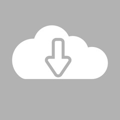 simple download from cloud vector icon