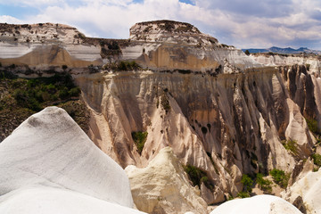 Cave town in the Red Valley. Cappadocia, Turkey.