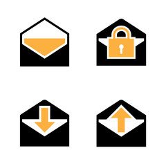 Set of Envelope Icons -Vector Iconic Design