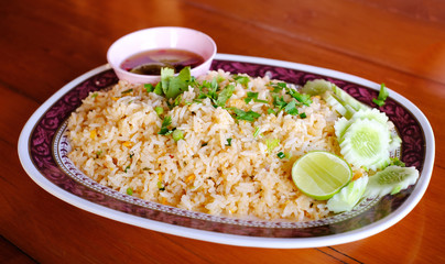 fried rice with crab