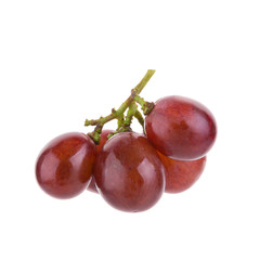 Red grapes isolated on over white background