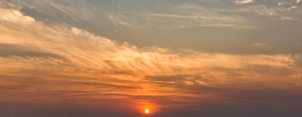 Fototapeta premium panorama sunset sky