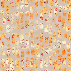 Fototapeta na wymiar Abstract watercolor seamless pattern in autumn colors 