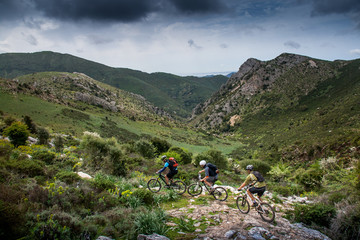 Obraz premium Sardinia between mountains and sea - Riding mountain bike