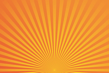 Abstract yellow orange radial background. Bright vector illustration
