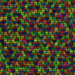 Holographic pattern with overlapped rounded squares. Seamless vector background