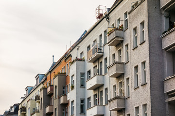 houses in a row at friedrichshain