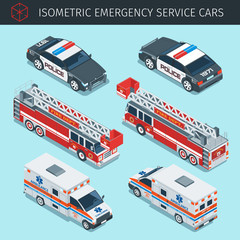 Fototapeta premium emergency service cars
