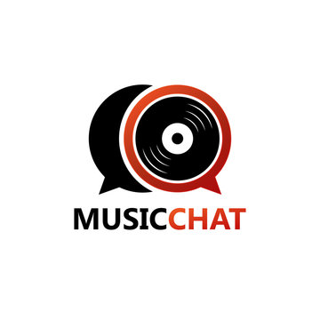 Music Chat Logo Template Design