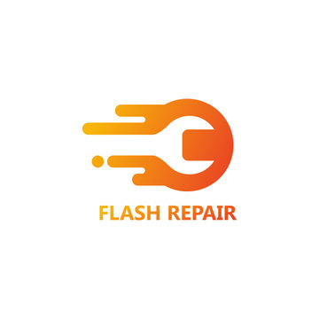 Flash Repair Logo Template Design
