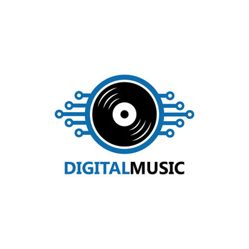 Digital Music Logo Template Design