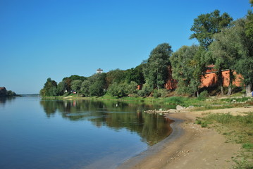 Fototapeta na wymiar Shore of a Narew river