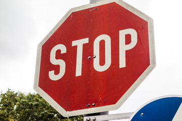red stop traffic sign