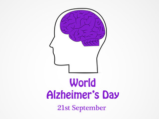 illustration of elements of Alzheimer's Day Background