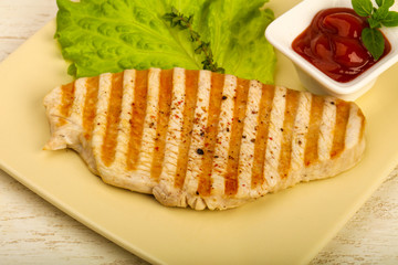 Grilled turkey steak