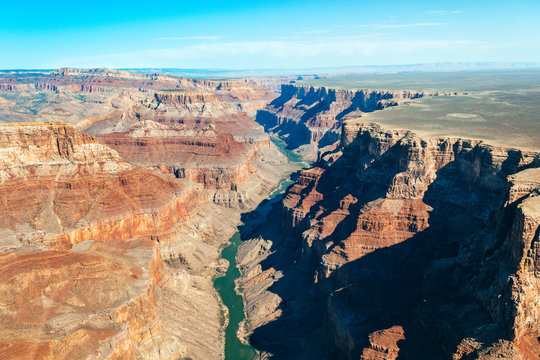 amazing view of grand canyon national park from air