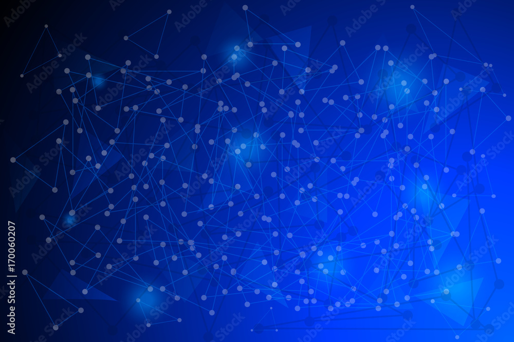 Poster future connection low poly background vector and illustration