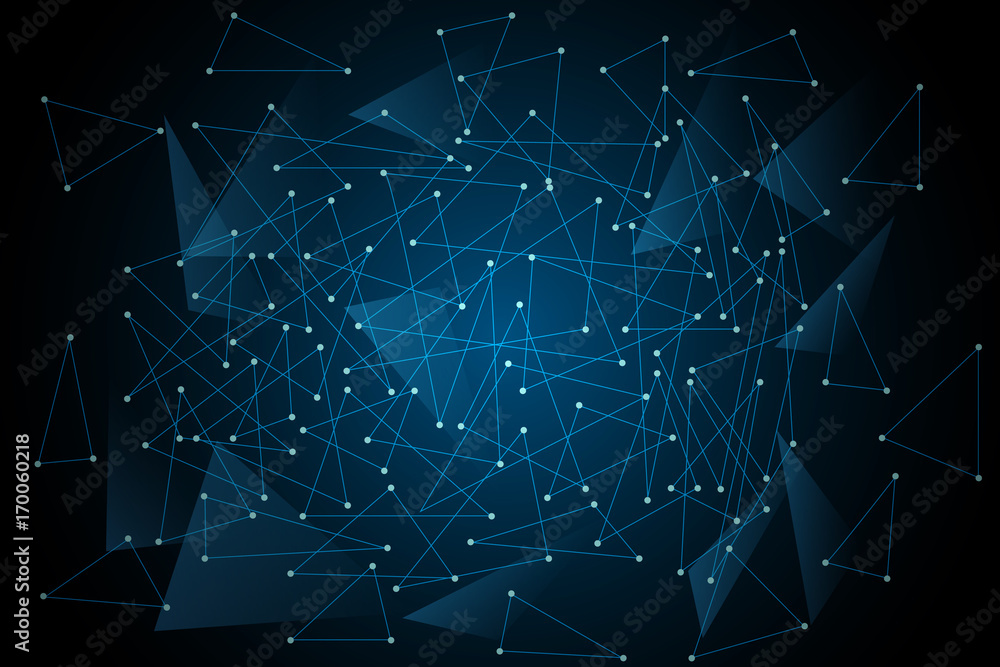 Poster future connection low poly background vector and illustration