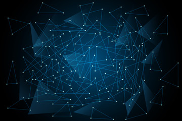 future connection low poly background vector and illustration 