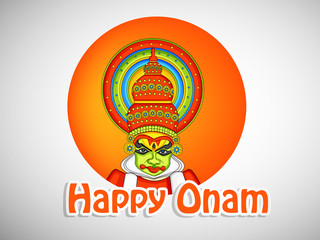 illustration of elements of Hindu Festival Onam Background