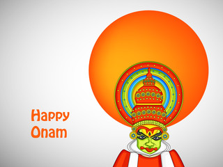 illustration of elements of Hindu Festival Onam Background
