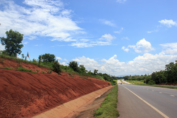 Side of the road background.